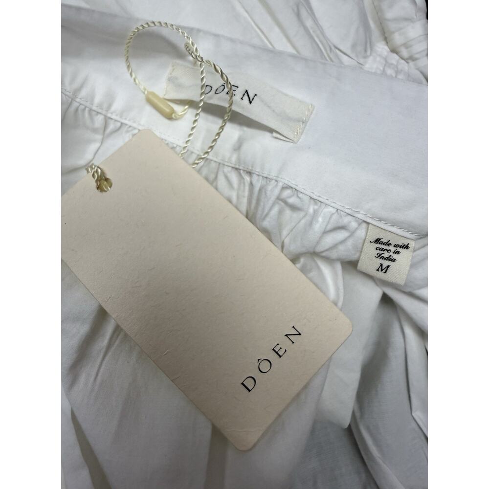 NWT DOEN Sebastiane Skirt Powder Organic Cotton Poplin Eyelet Maxi sz M - Picture 9 of 11